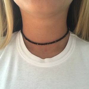 Swarovski Jet Black Crystal Bead Choker